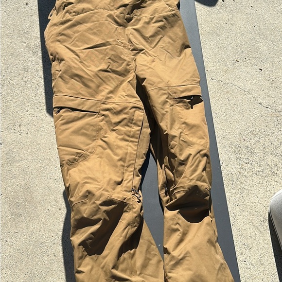 Mountain Hardwear Pants - Mountain Hardwear women’s tan brown snow bibs, size small